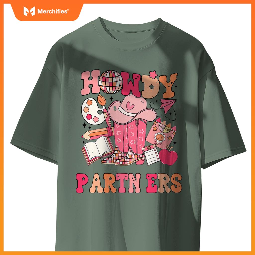 Retro Howdy Teacher Disco Ball Cowboy Cowgirl Back To School