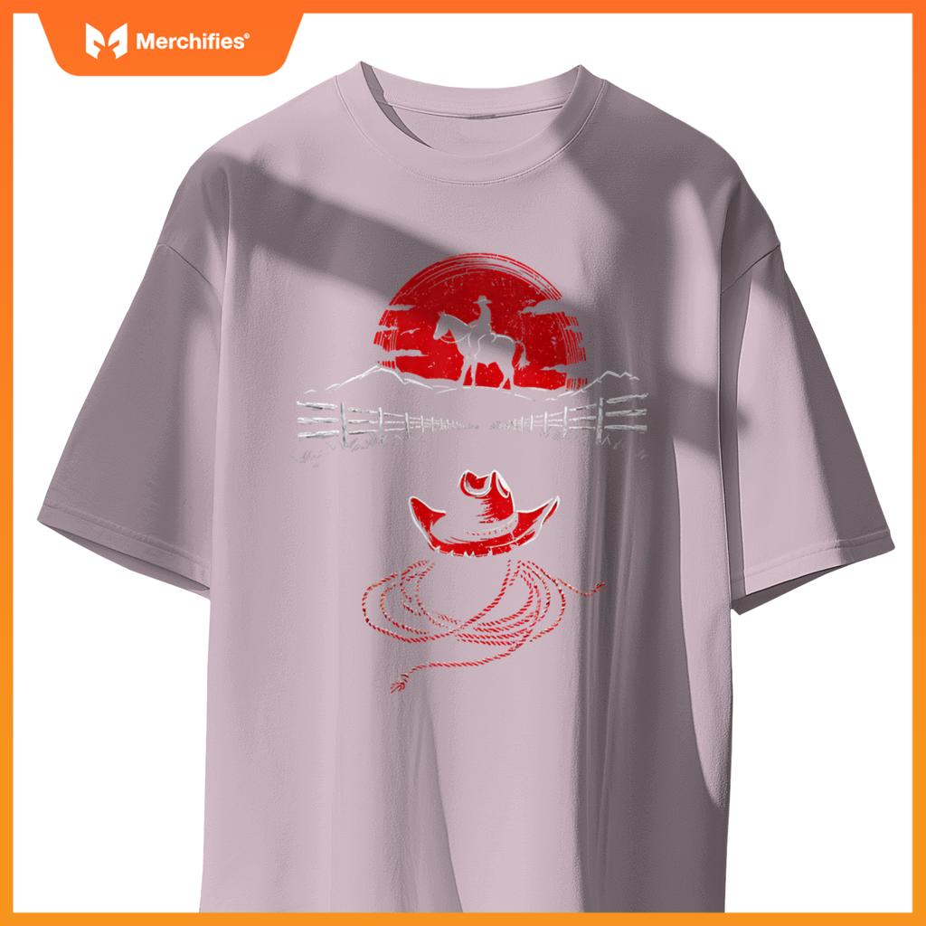 Rodeo arena setting Rodeo Bull Rider Patriotic Cowboy T-Shirt