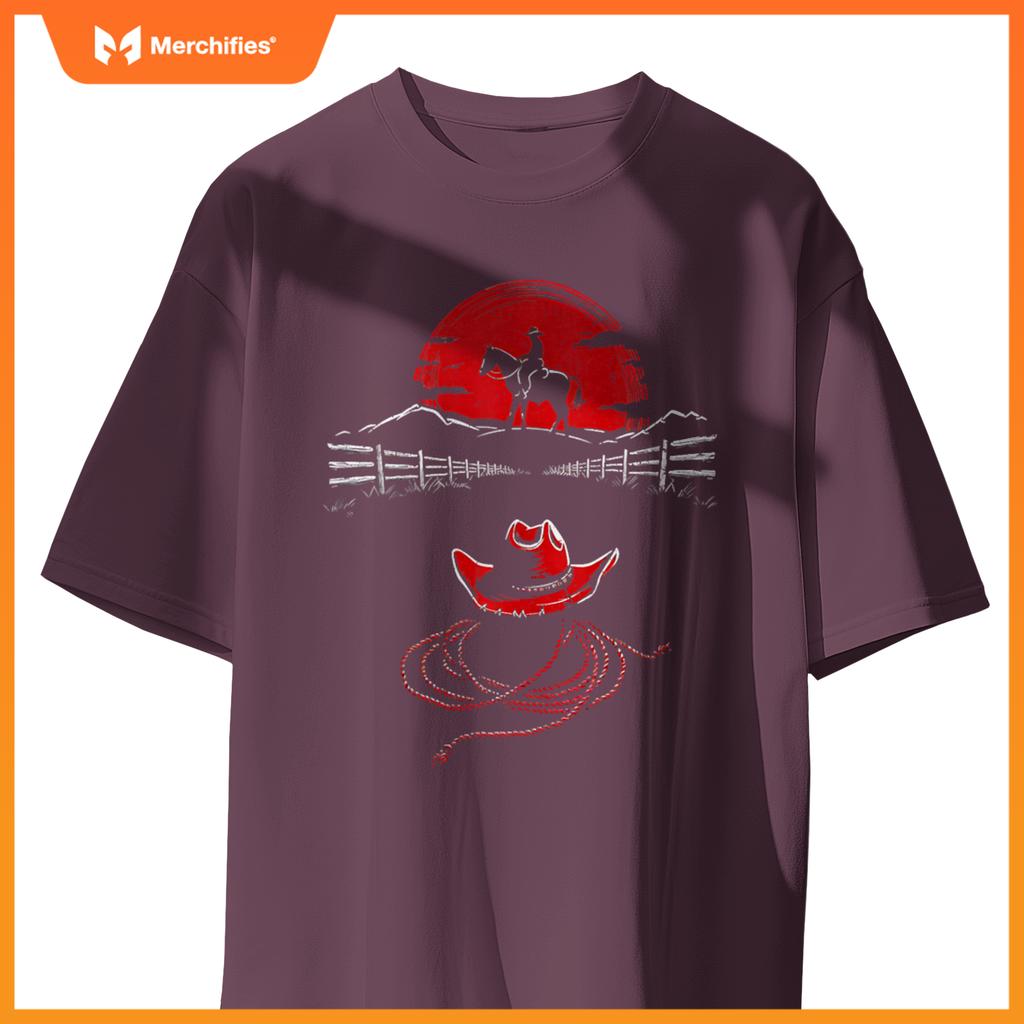Rodeo arena setting Rodeo Bull Rider Patriotic Cowboy T-Shirt