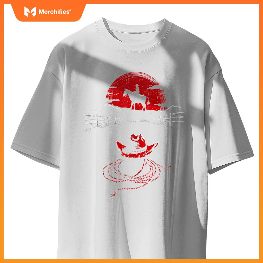 Rodeo arena setting Rodeo Bull Rider Patriotic Cowboy T-Shirt
