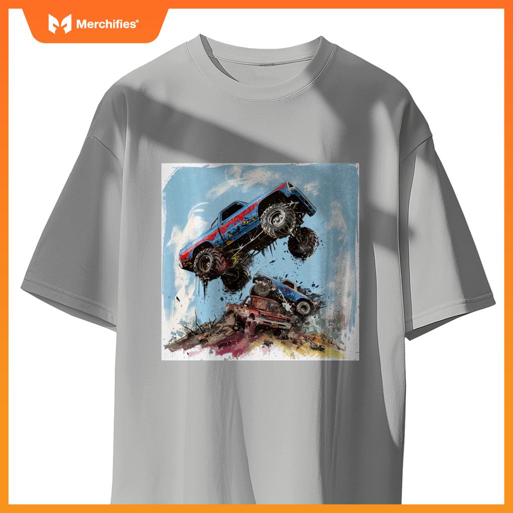 Room Decor for Boys cute Monster Truck T-Shirt