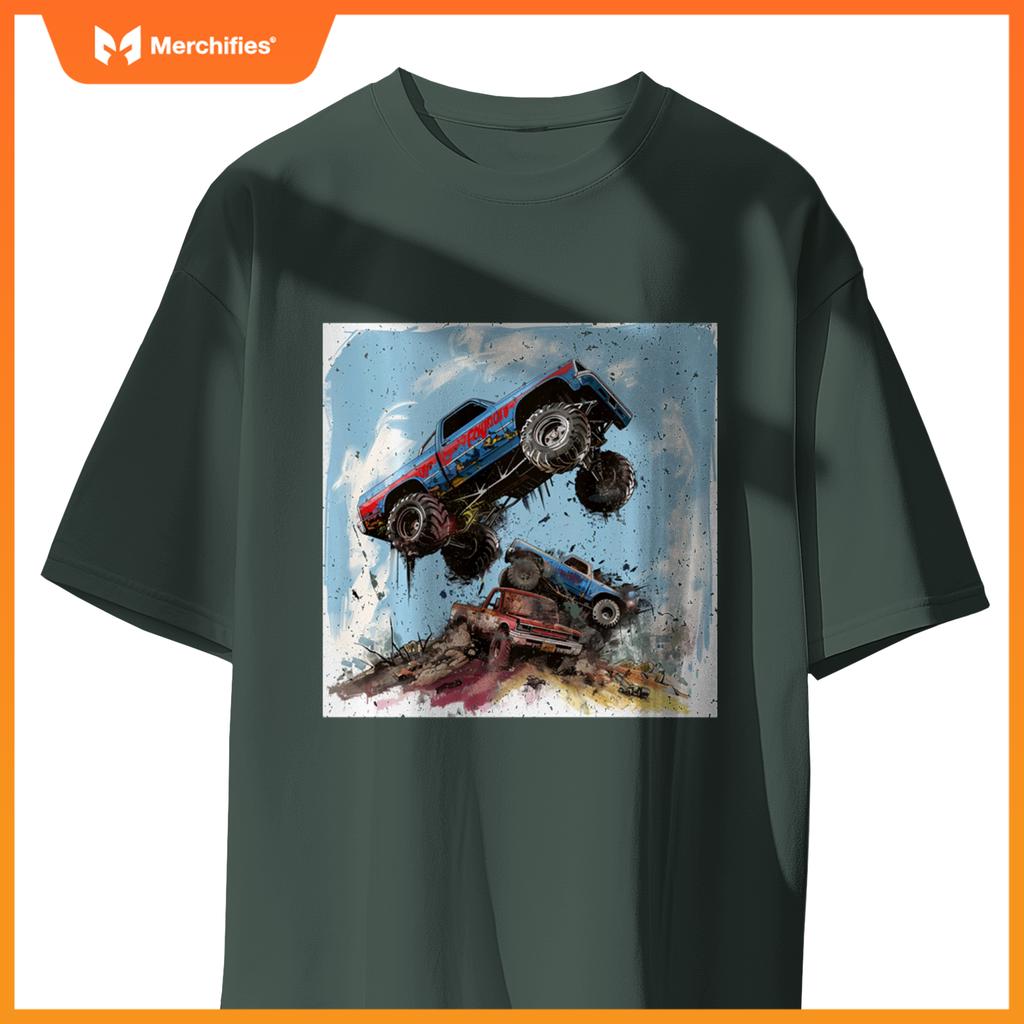 Room Decor for Boys cute Monster Truck T-Shirt