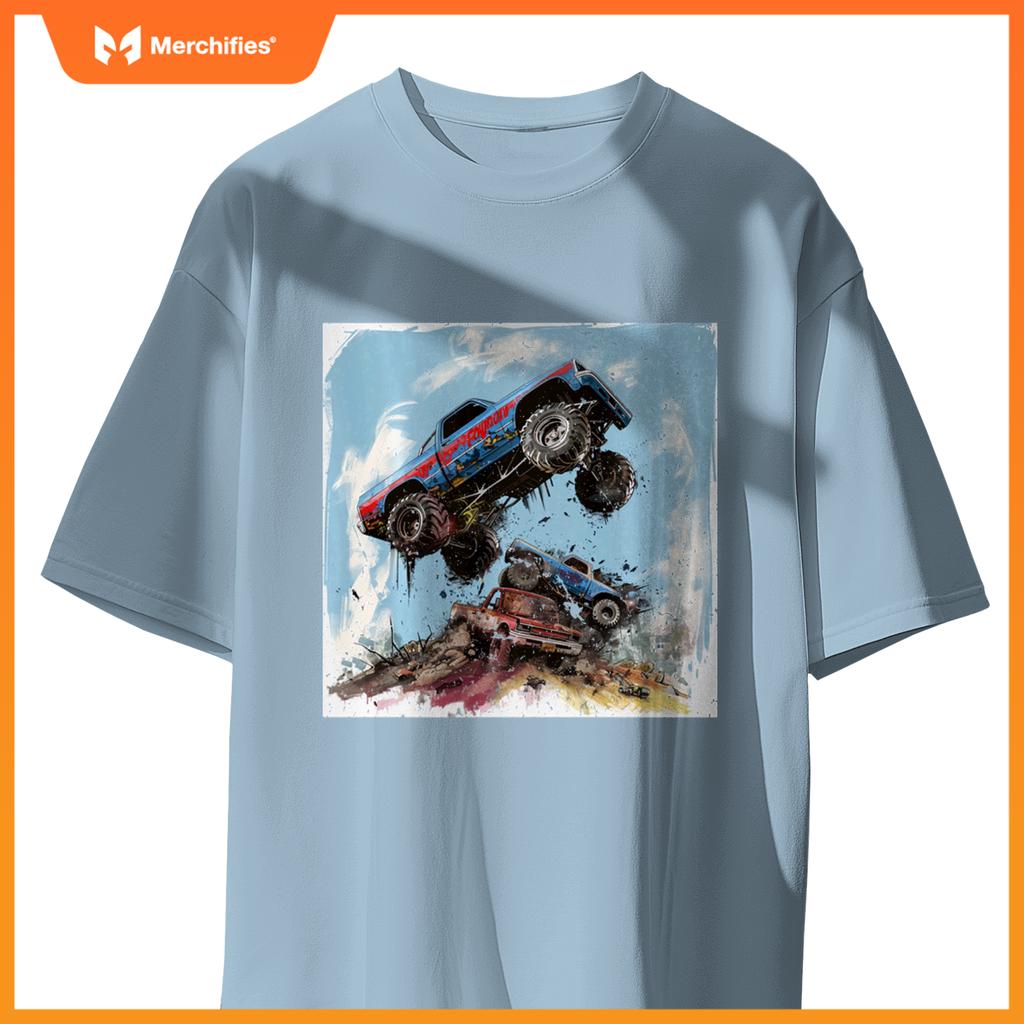 Room Decor for Boys cute Monster Truck T-Shirt