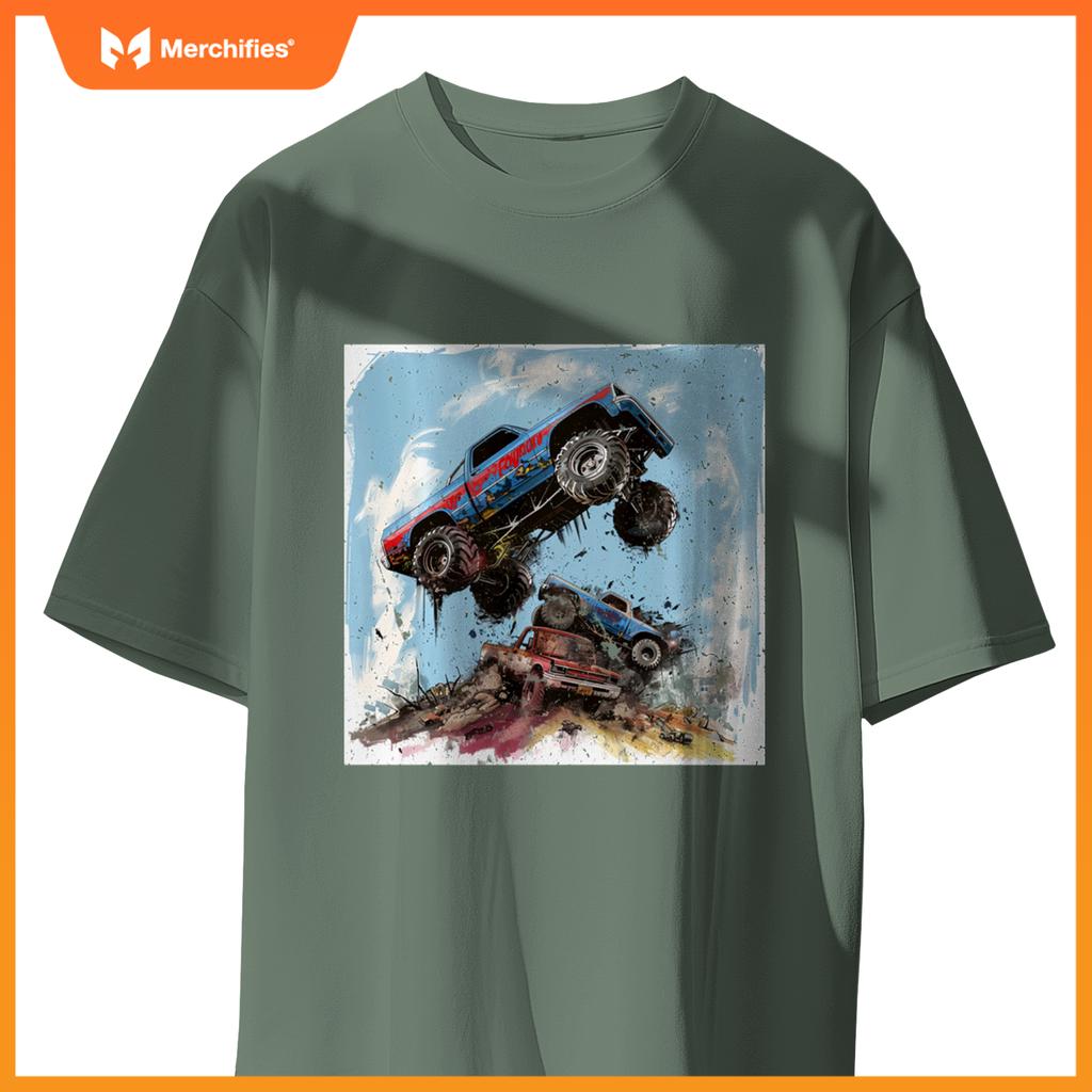 Room Decor for Boys cute Monster Truck T-Shirt