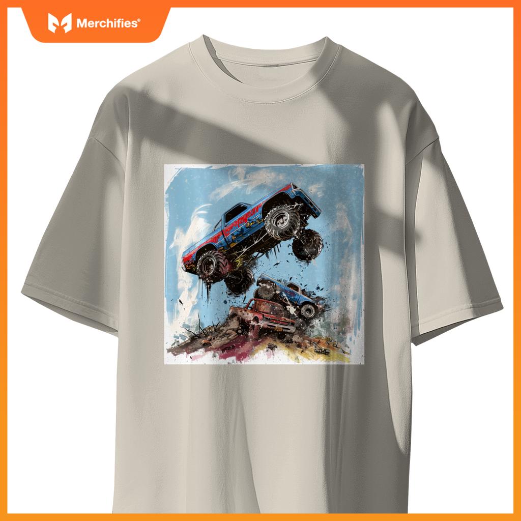 Room Decor for Boys cute Monster Truck T-Shirt