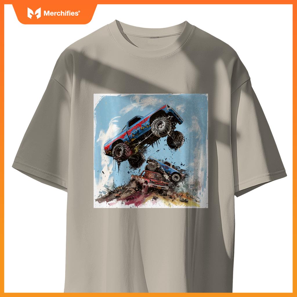 Room Decor for Boys cute Monster Truck T-Shirt