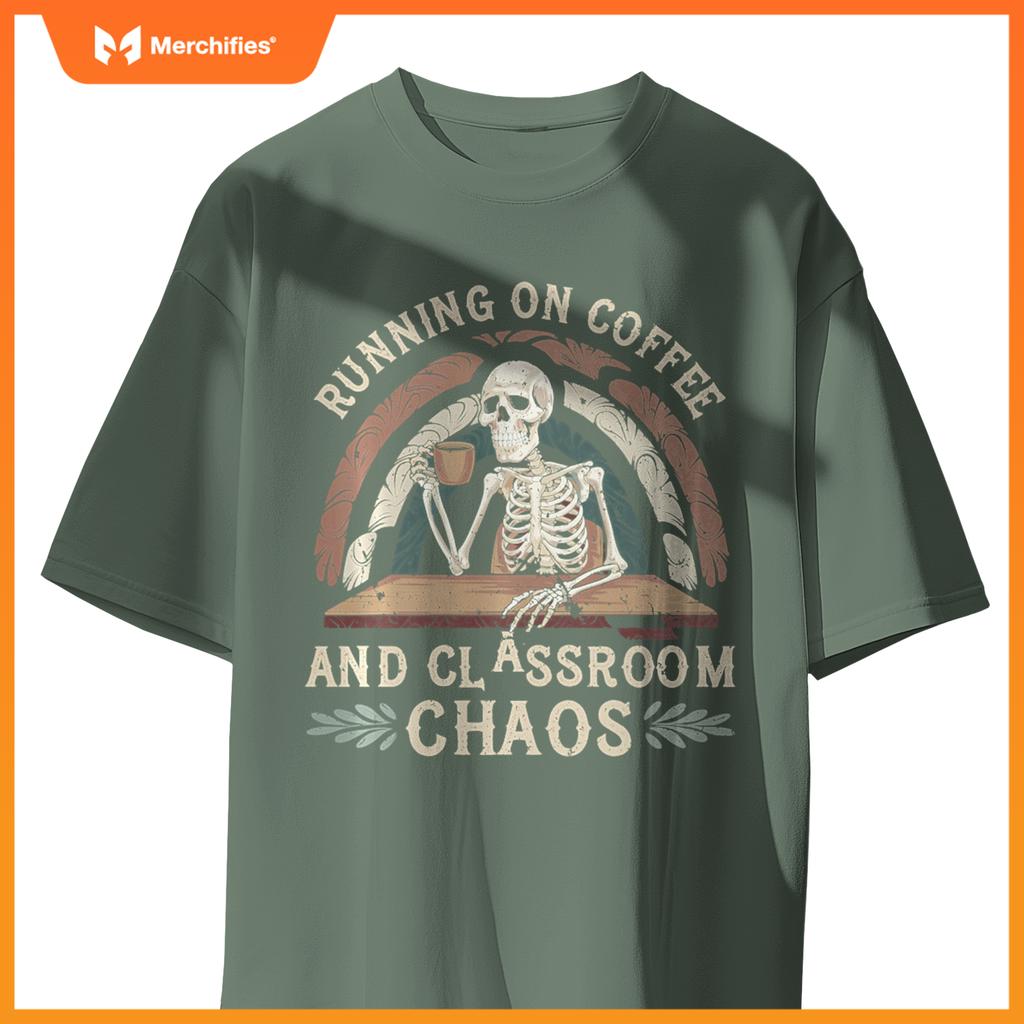Running On Coffee & Classroom Chaos, Skeleton Teacher Coffee