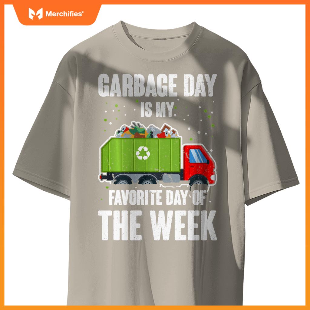 Garbage Uniform Trash Kids Garbage Man Costume Truck T-Shirt