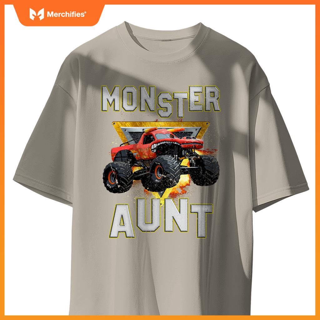 Monster Truck Aunt Monster Truck Are My Jam Truck Lovers T-Shirt