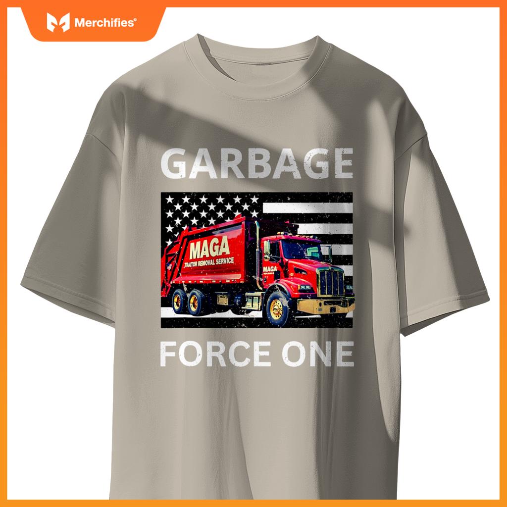 Garbage Force One Trump Tee Maga Garbage Truck T-Shirt