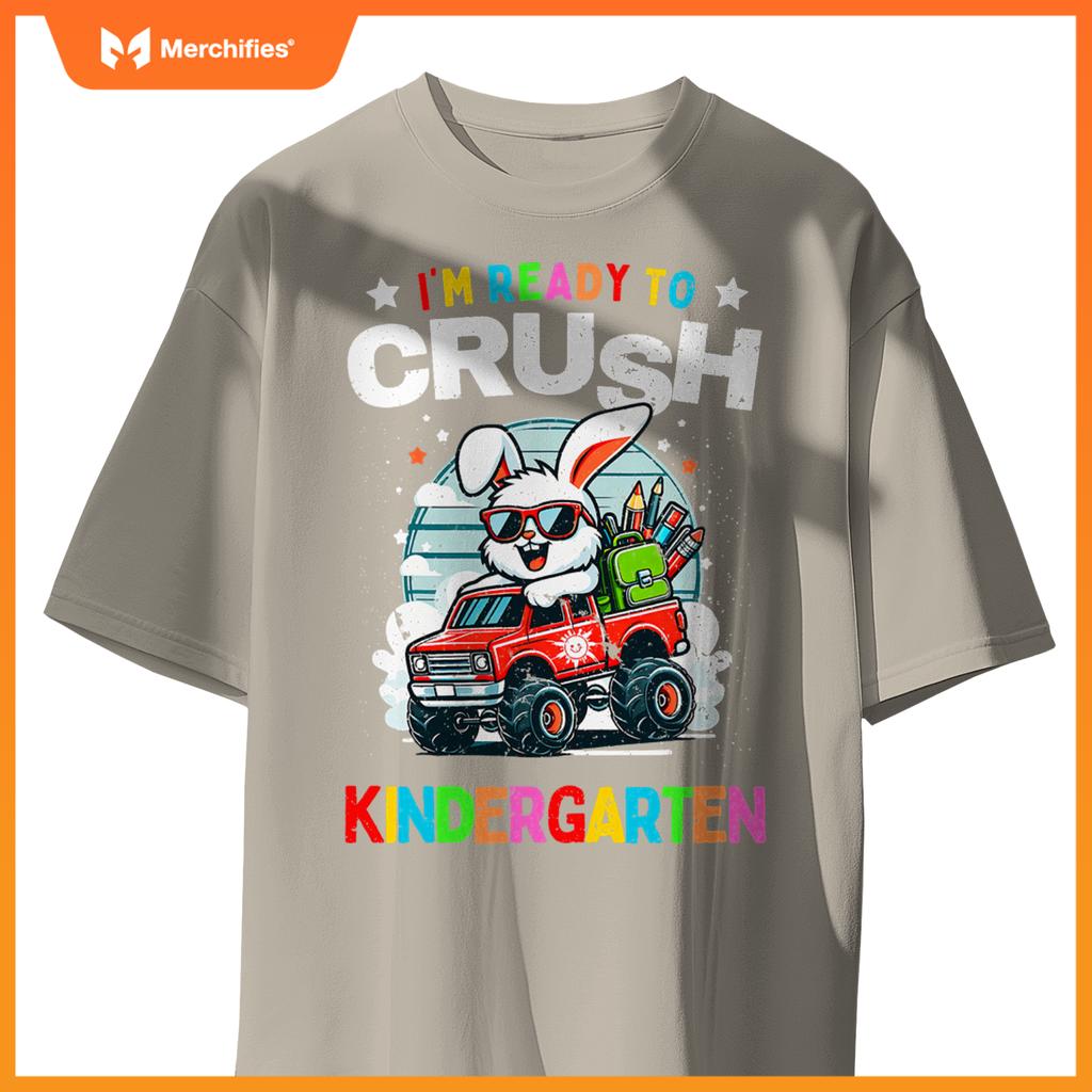 Im Ready To Crush Kindergarten Rabbit Monster Truck T-Shirt