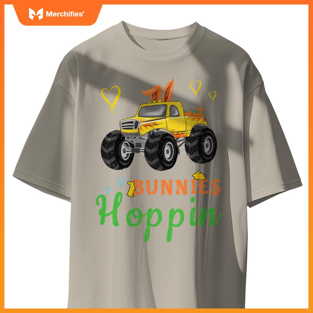 Monster Truck Bunny Rabbit Happy Easter Sunday T-Shirt