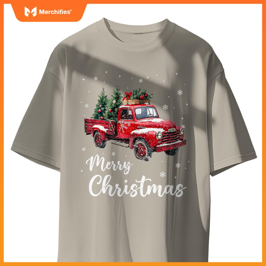 Merry Christmas Red Truck Family Matching Christmas Pajama T-Shirt