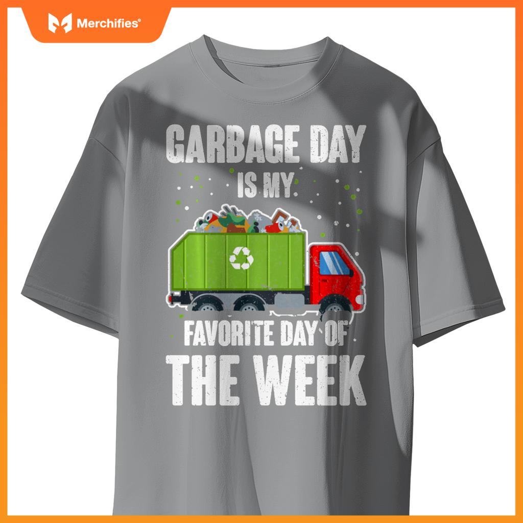 Garbage Uniform Trash Kids Garbage Man Costume Truck T-Shirt