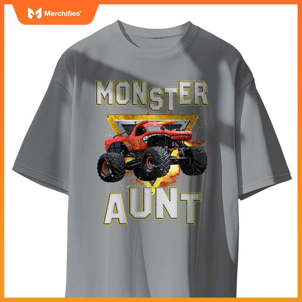 Monster Truck Aunt Monster Truck Are My Jam Truck Lovers T-Shirt