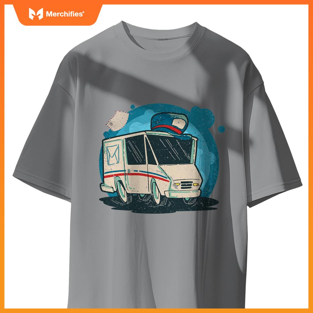 Mail Delivery Truck Artistic Postal Carrier Mailman T-Shirt