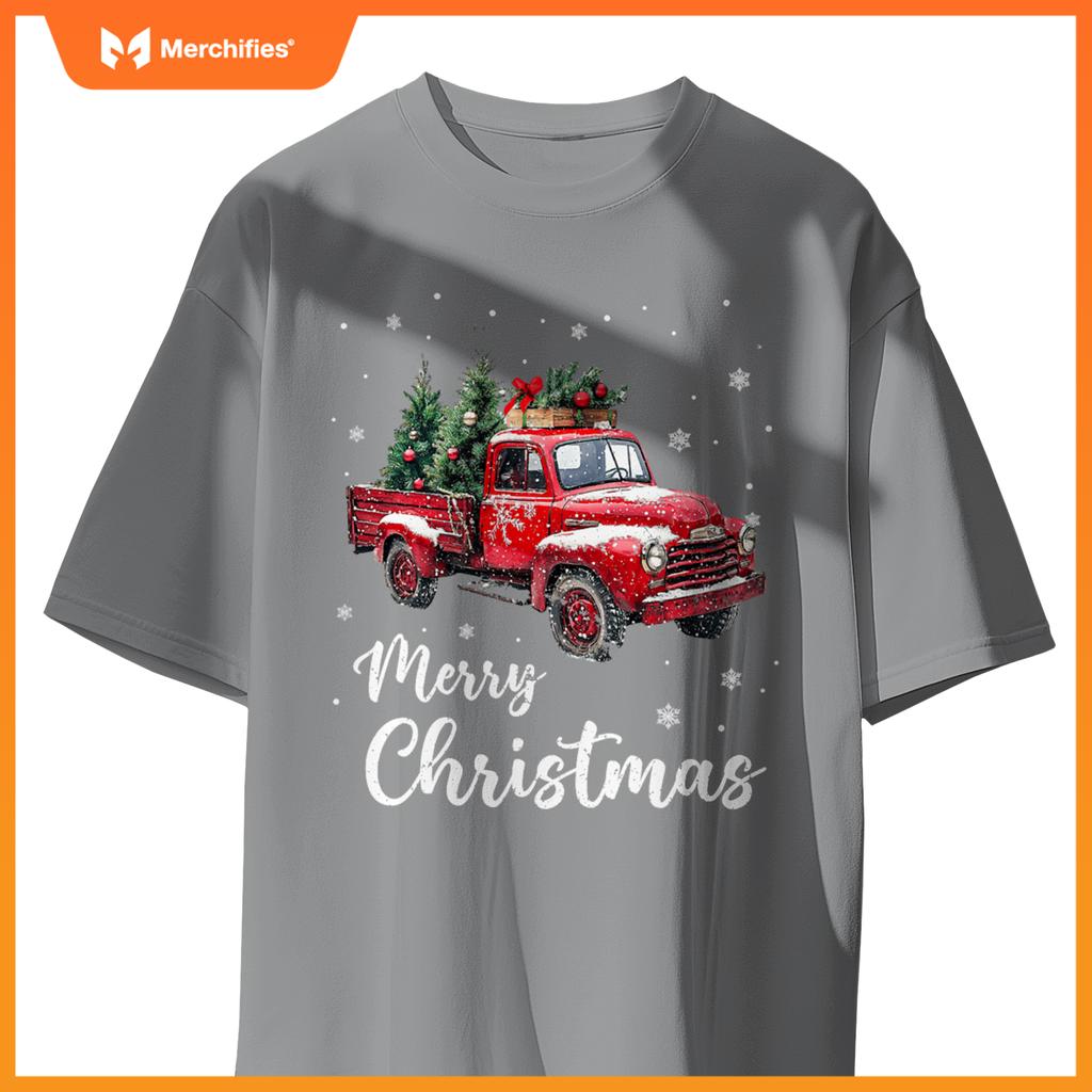 Merry Christmas Red Truck Family Matching Christmas Pajama T-Shirt