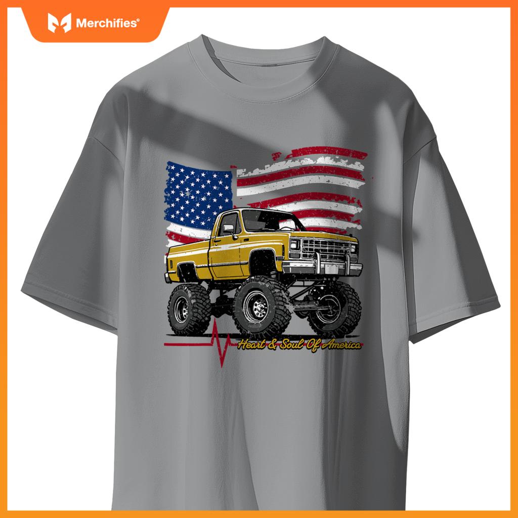 Lifted Squarebody 4Wd  American Pickup Truck T-Shirt