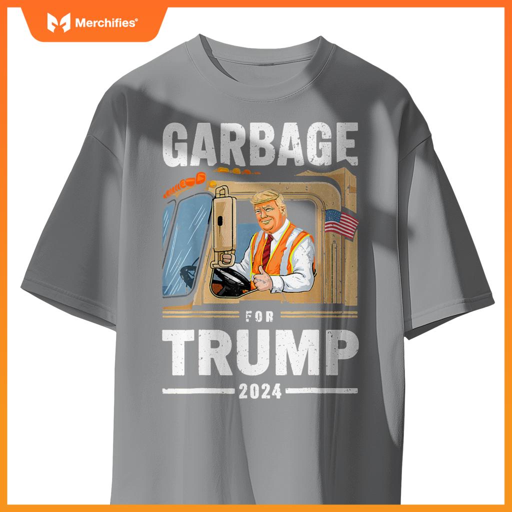 Garbage Trump 2024 Donald Trump Rides In Garbage Truck T-Shirt