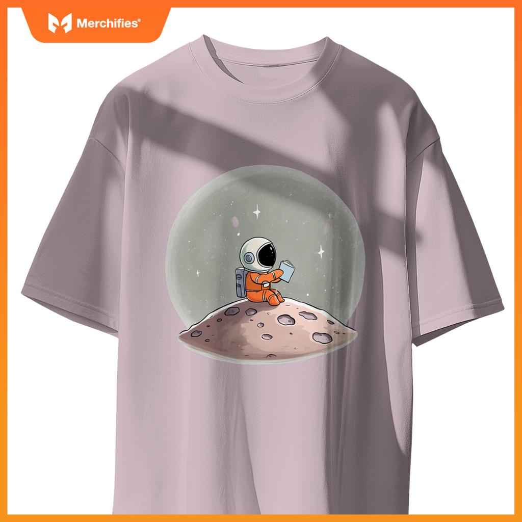 STEM Teacher Astronaut Reading Space Science Tee