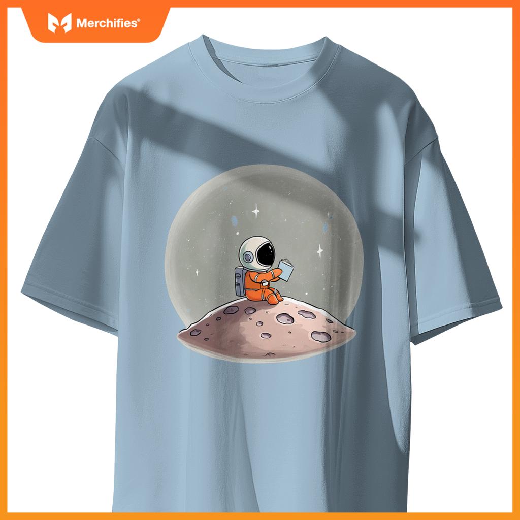 STEM Teacher Astronaut Reading Space Science Tee