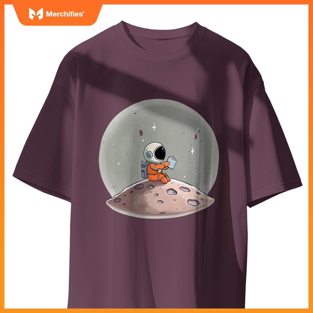 STEM Teacher Astronaut Reading Space Science Tee