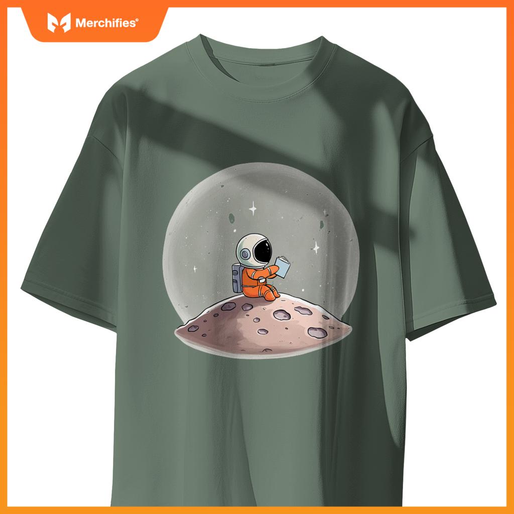 STEM Teacher Astronaut Reading Space Science Tee