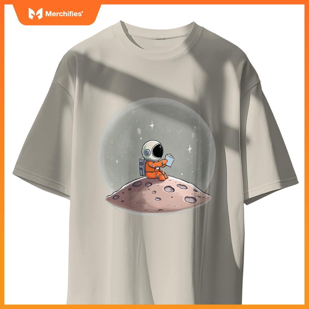 STEM Teacher Astronaut Reading Space Science Tee