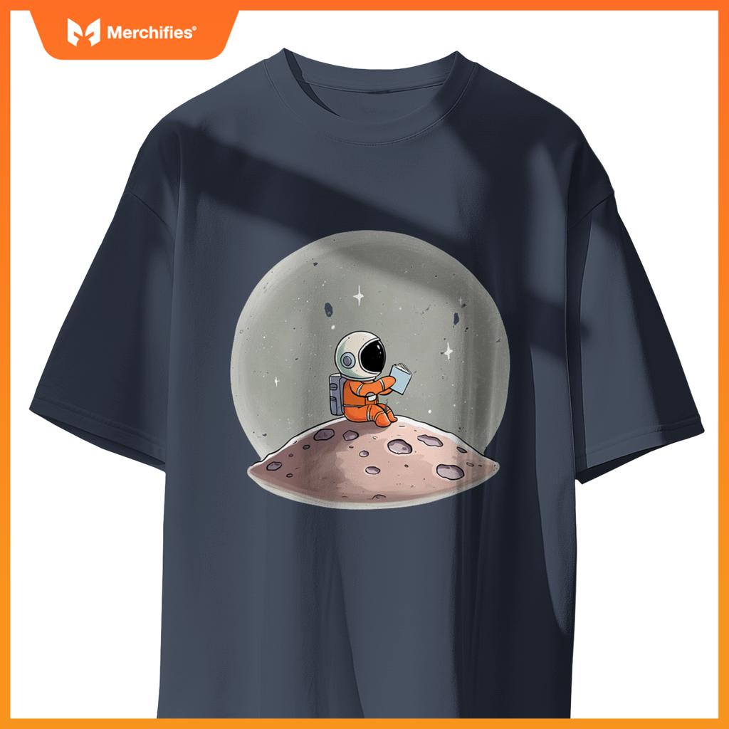 STEM Teacher Astronaut Reading Space Science Tee