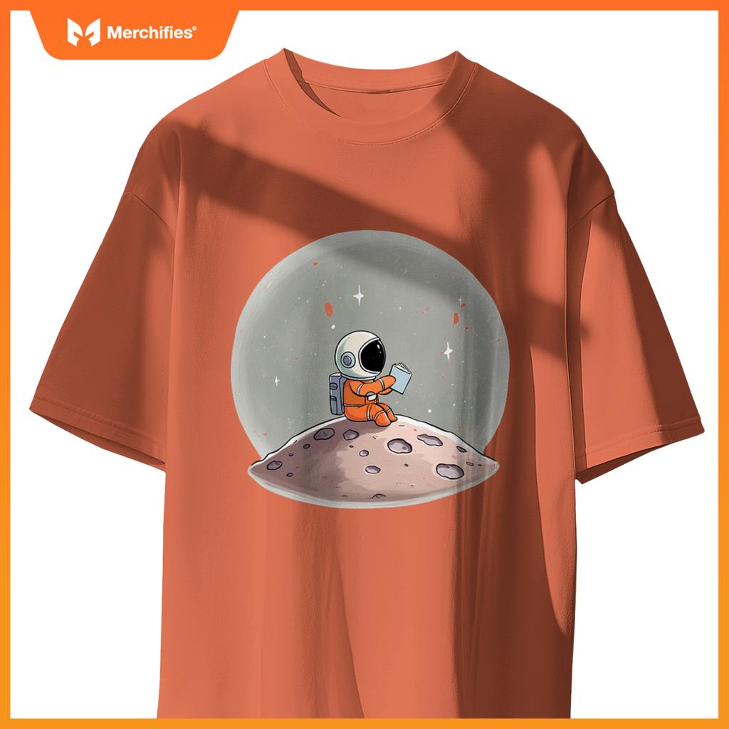 STEM Teacher Astronaut Reading Space Science Tee