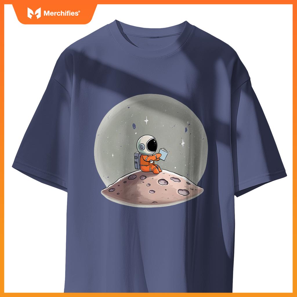 STEM Teacher Astronaut Reading Space Science Tee