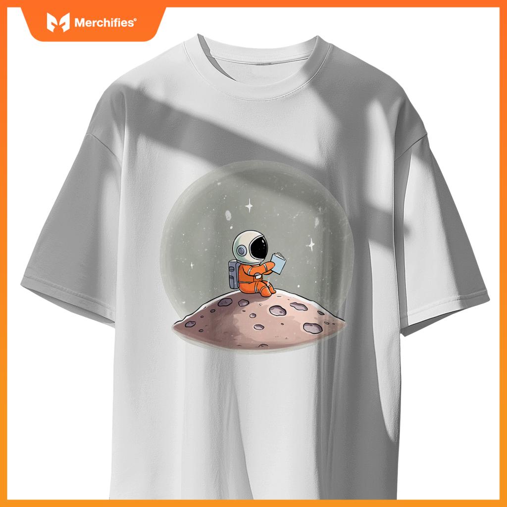 STEM Teacher Astronaut Reading Space Science Tee