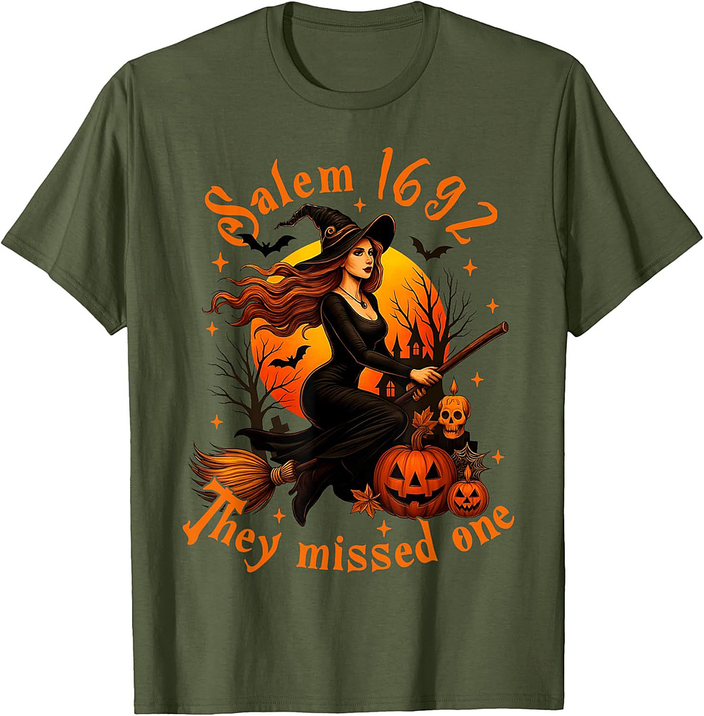 Salem 1692 They Missed One Witch Halloween Salem Witch Trial T-Shirt