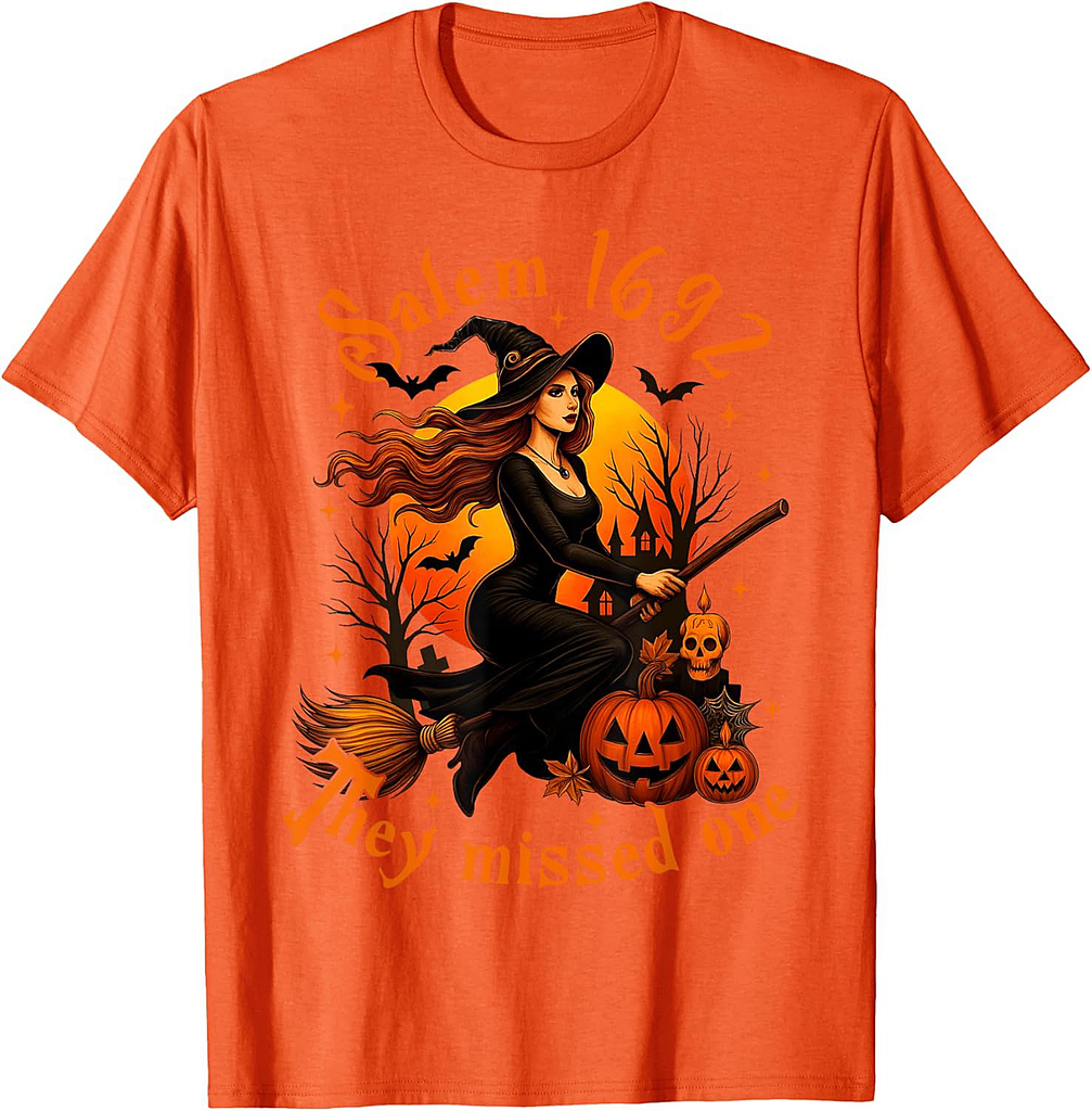 Salem 1692 They Missed One Witch Halloween Salem Witch Trial T-Shirt