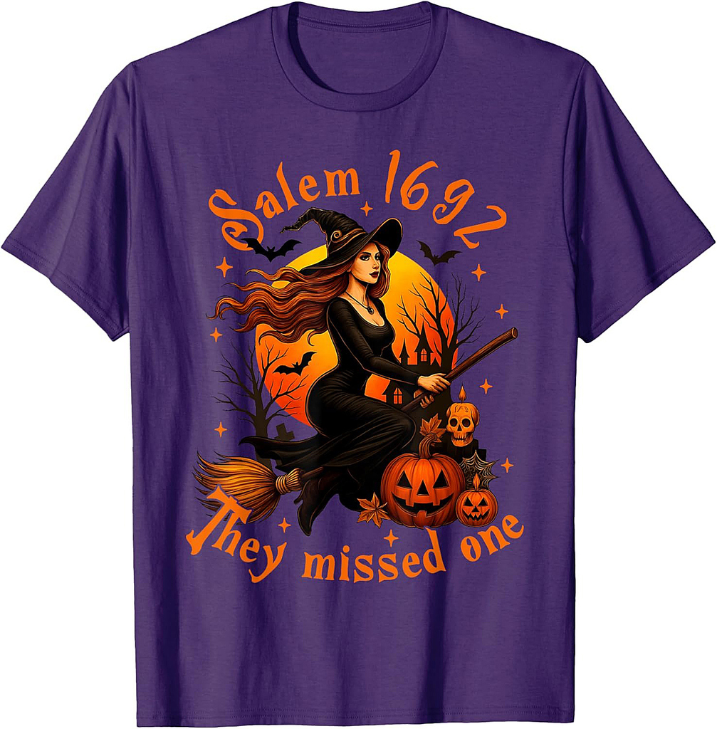 Salem 1692 They Missed One Witch Halloween Salem Witch Trial T-Shirt