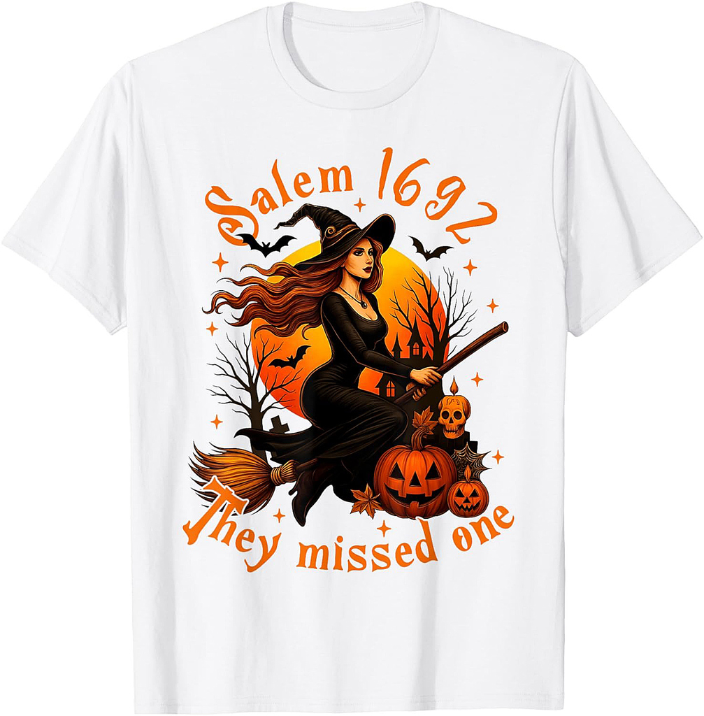 Salem 1692 They Missed One Witch Halloween Salem Witch Trial T-Shirt