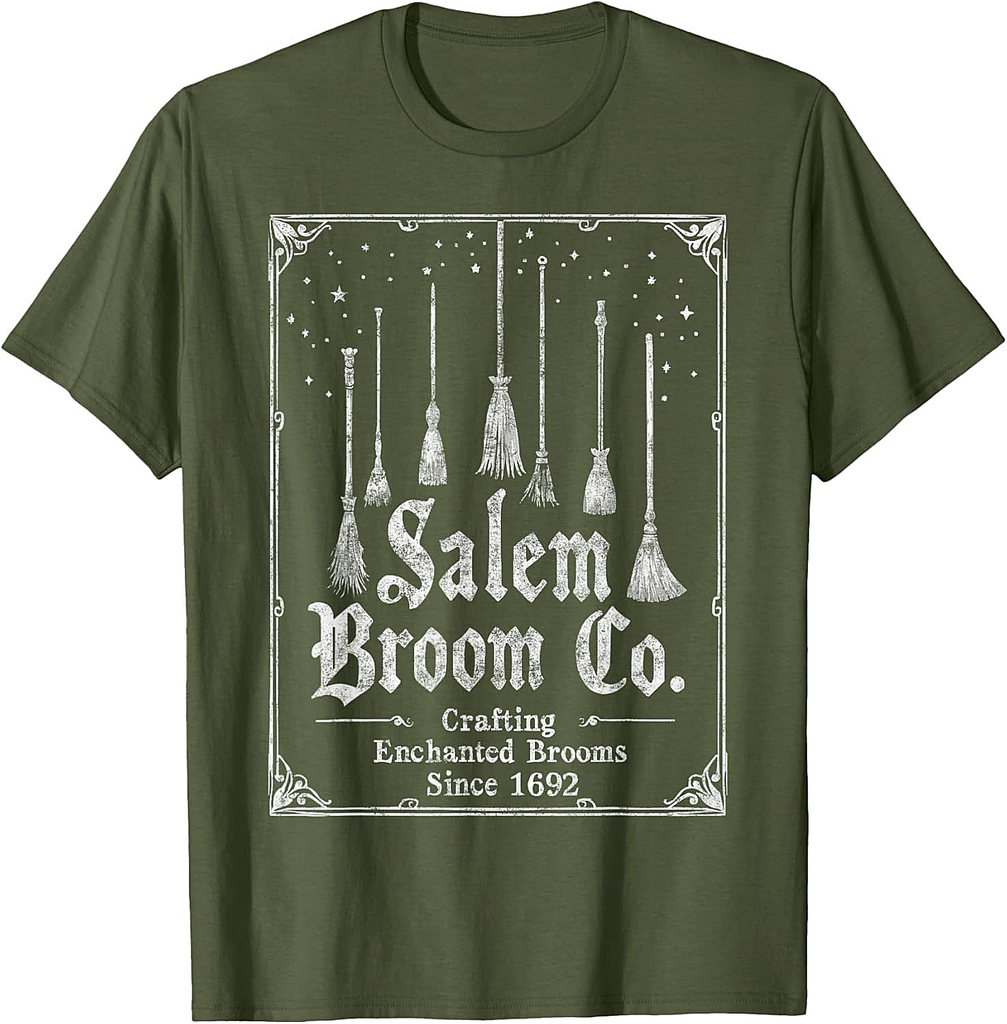 Salem Broom Company 1692 Funny Last Minute Halloween Tee T-Shirt