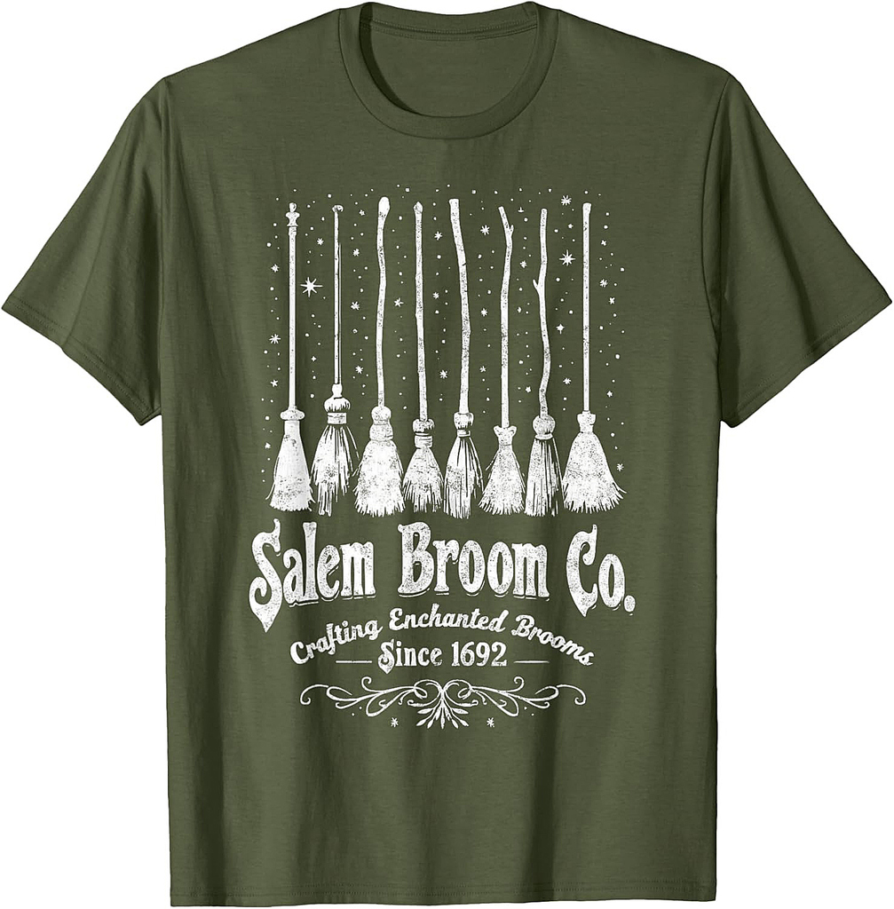 Salem Broom Company 1692 Funny Last Minute Halloween Tee T-Shirt