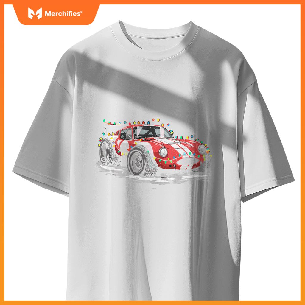 Santa Race Car Christmas Decorations Christmas Racing Car T-Shirt
