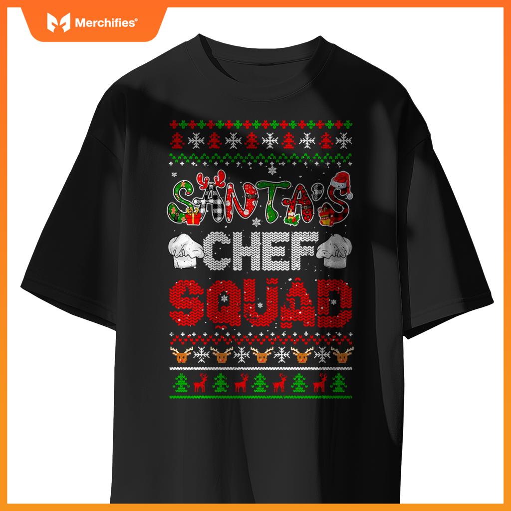 Santa's Chef Squad Christmas Proud Job Team Sweater T-Shirt
