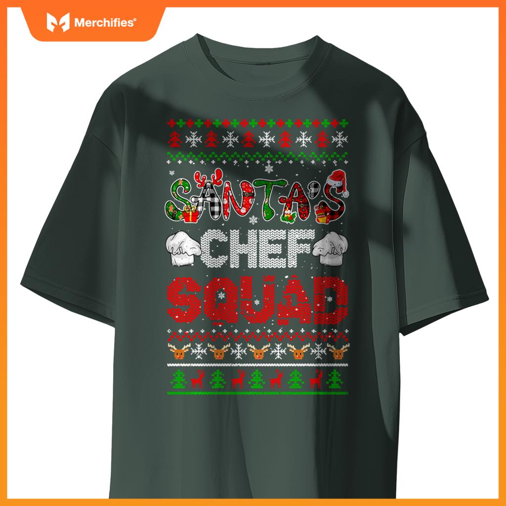 Santa's Chef Squad Christmas Proud Job Team Sweater T-Shirt