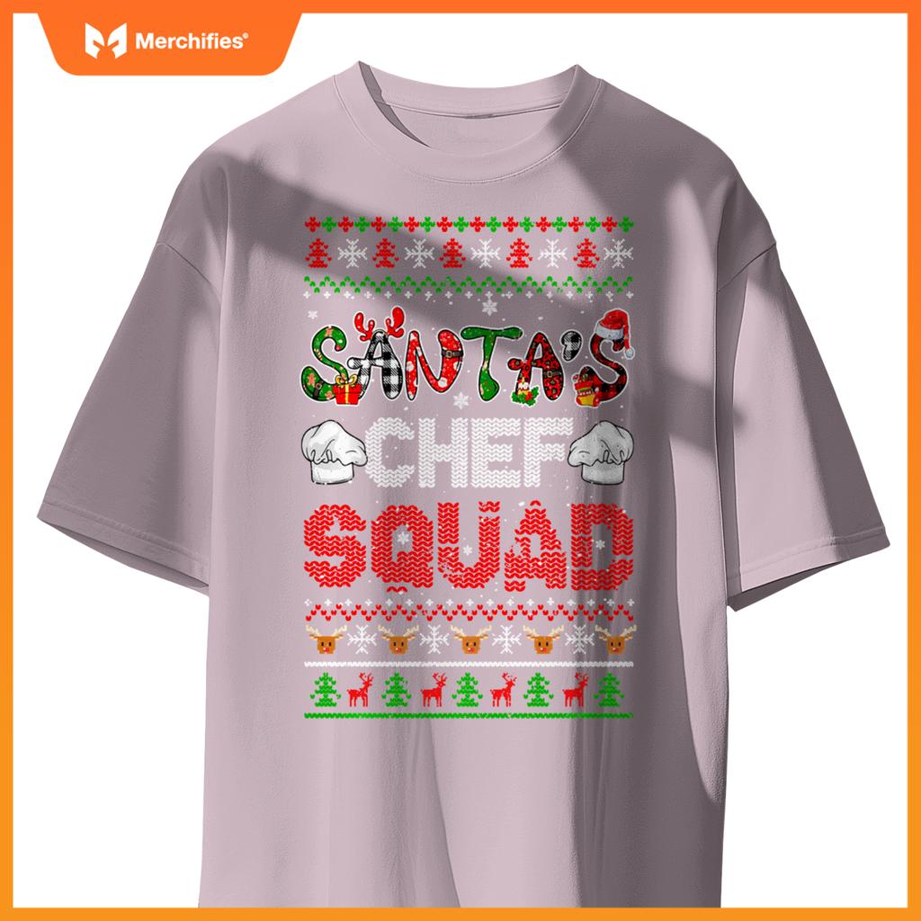 Santa's Chef Squad Christmas Proud Job Team Sweater T-Shirt