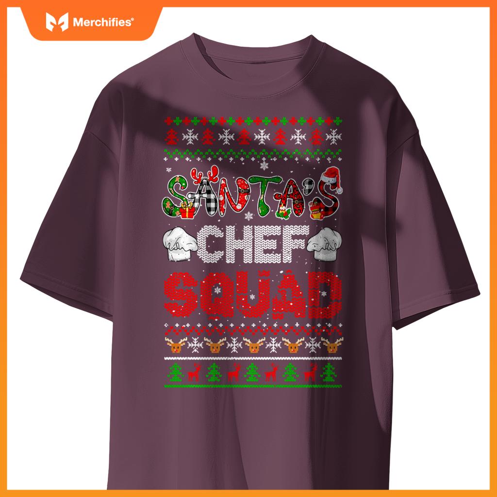 Santa's Chef Squad Christmas Proud Job Team Sweater T-Shirt