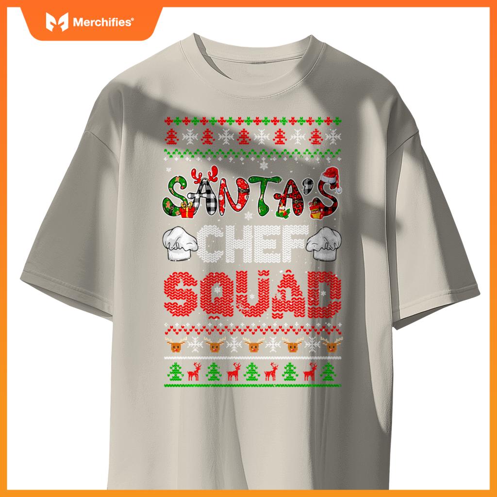 Santa's Chef Squad Christmas Proud Job Team Sweater T-Shirt