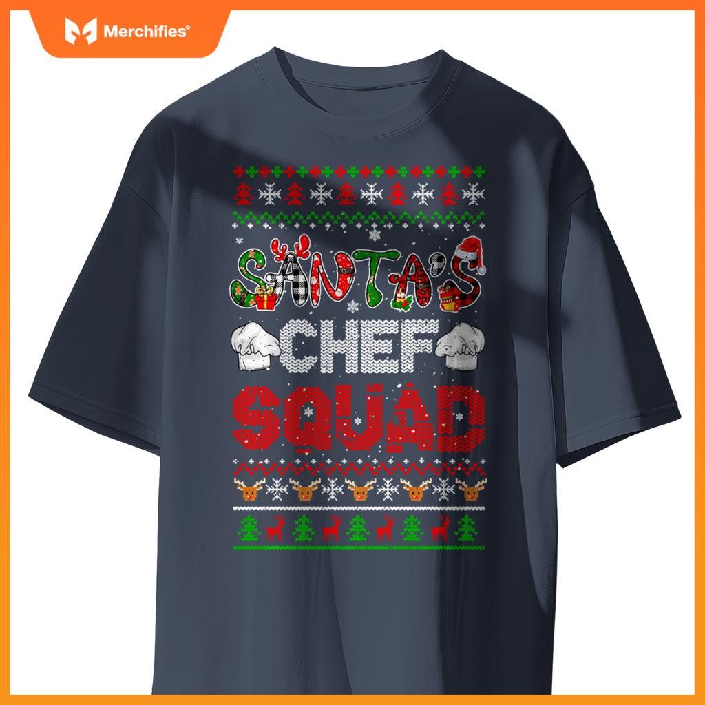 Santa's Chef Squad Christmas Proud Job Team Sweater T-Shirt