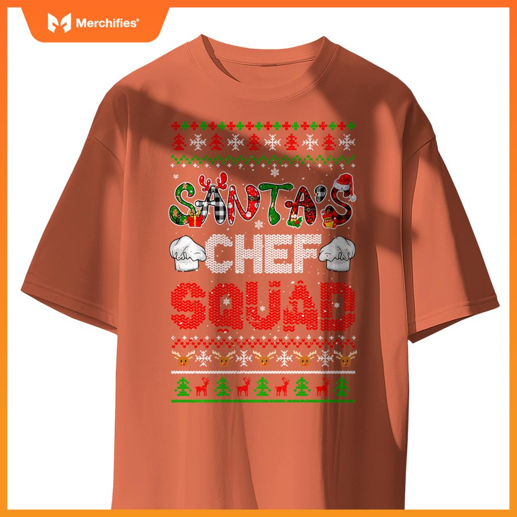 Santa's Chef Squad Christmas Proud Job Team Sweater T-Shirt
