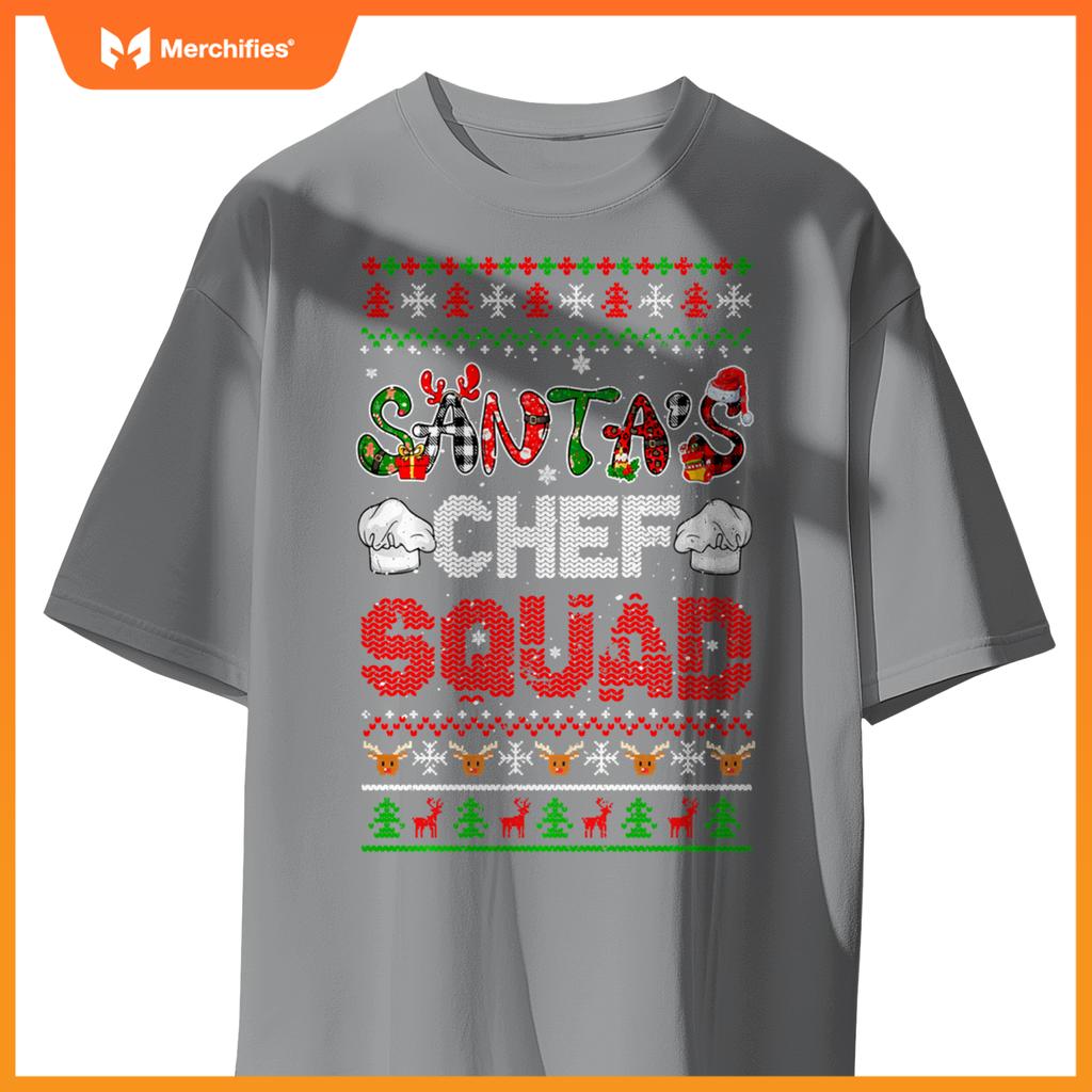 Santa's Chef Squad Christmas Proud Job Team Sweater T-Shirt