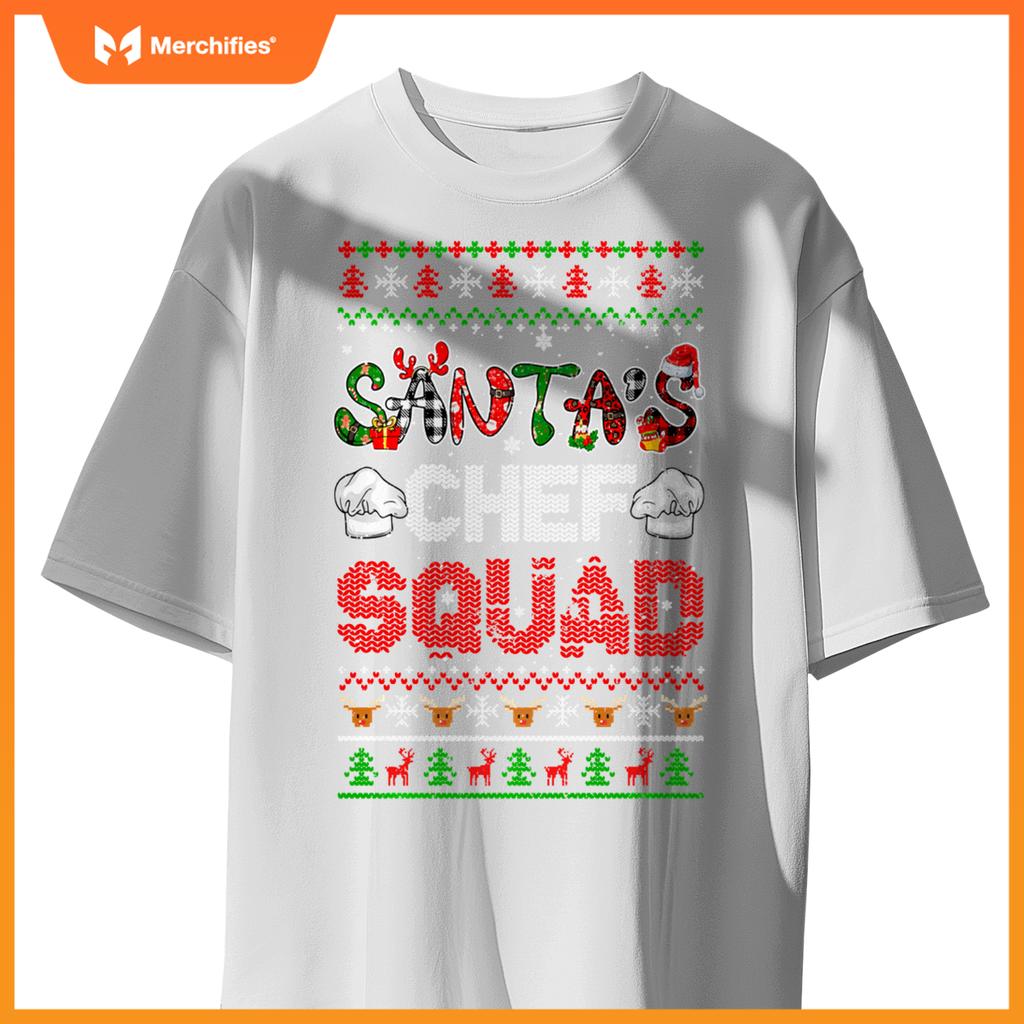 Santa's Chef Squad Christmas Proud Job Team Sweater T-Shirt