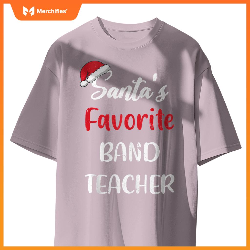 Santas Favorite Band Teacher Christmas Funny