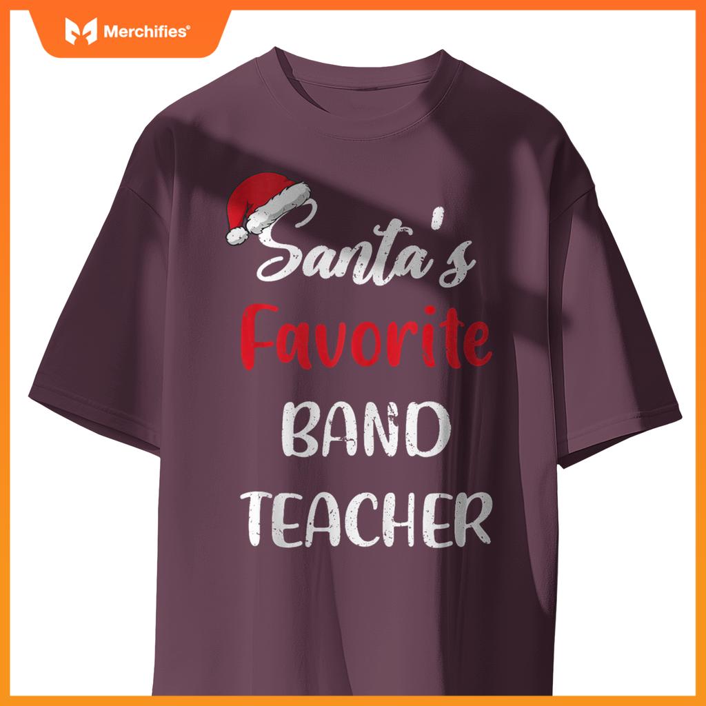 Santas Favorite Band Teacher Christmas Funny